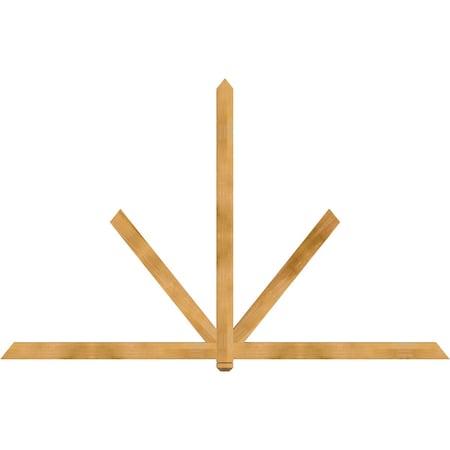 Ekena Millwork Kennewick Rough Sawn Timber Gable Bracket, Western Red Cedar, 108"W x 68"H x 2"D x 4"F, 15/12 Pitch GBW108X68X0204KEN00RWR